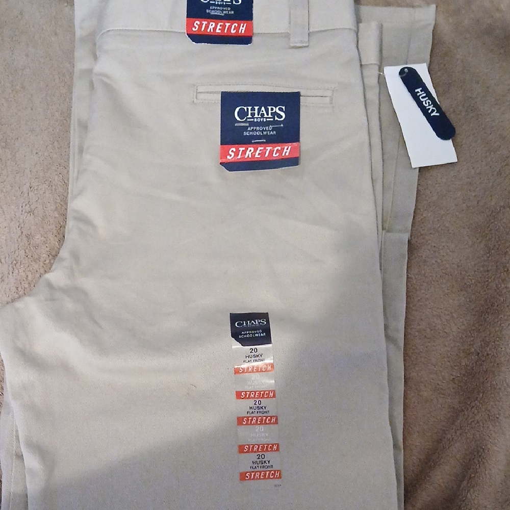 Chaps Men's Stretch Tan Chinos